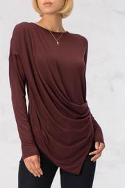  Maroon Draped Top