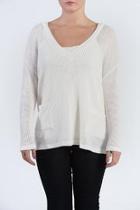  V-neck Pocket Sweater