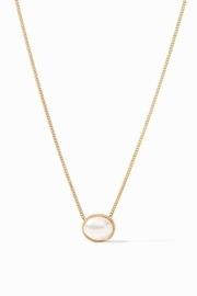  Verona Solitaire Necklace-gold Pearl
