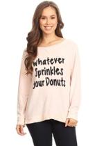  Graphic Sweater 'whatever-sprinkles-your-donut'