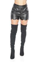  Scallop Hem Leatherette
