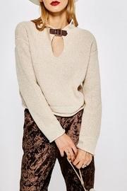  Buckle Collar Sweater