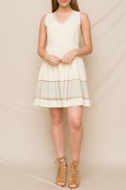  Fit & Flare Dress With Lace V-neck