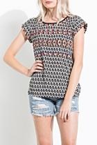  Embroidered Pattern Top