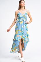  Floral Slit Maxi Sun Dress