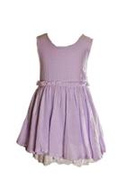  Lavender Dress With-lace-hemline