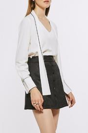  Suede Button Skirt