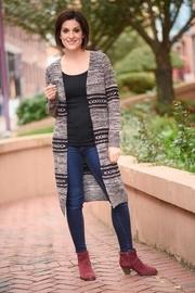  Marled Long Open-cardigan