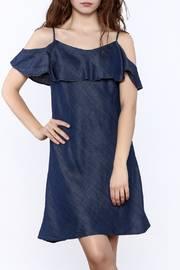  Indigo Cold-shoulder Dress