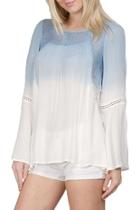  Long Sleeve Ombre Top