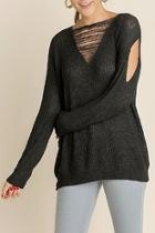  Distressed Knit Sweater