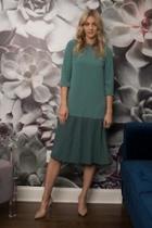 Contrast Pleat Dress