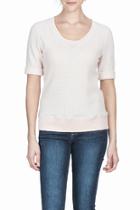  Rib Trim Pullover Tee