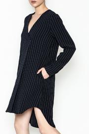  Long Sleeve Pinstripe Dress
