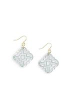  Gray Medallion Earrings