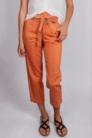  Orange Chic-summer-denim Tie-waist-pants