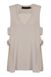  White Rib Knit Tank