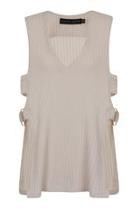  White Rib Knit Tank