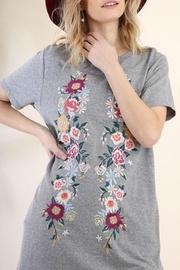  Embroidered Knit T-dress