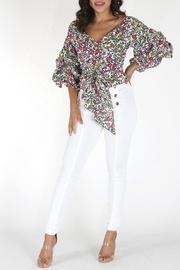  Floral Gingham Top