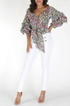  Floral Gingham Top