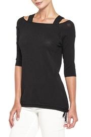 Black Cold-shoulder Sweater