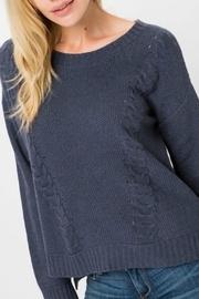  Slate Cable-knit Pullover