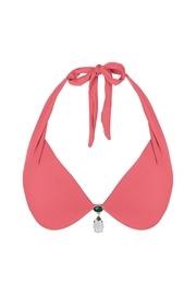  Coral Halter Bikini Top