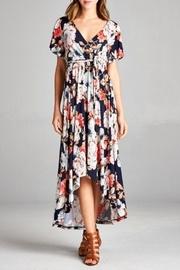  Floral Faux-wrap Dress