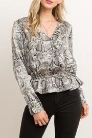  Snakeskin Peplum Blouse