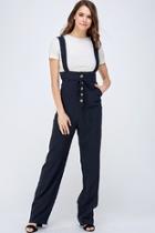  Button Overall Jumpsuit