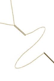  Gold Double-bar Necklace