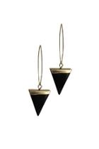  Onyx Triangle Earrings