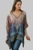  Embroidered Ombre Tunic