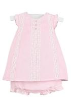  Pink-pique Lace-dress & Bloomers
