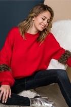  Red Fur Sweater