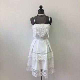  Layered White Dress