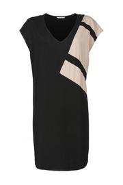  Colorblock V-neck Dress