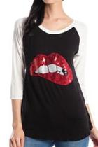  Sequin Lips Shirt