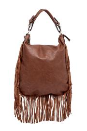  Fringed Cognac Bag