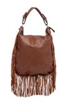  Fringed Cognac Bag
