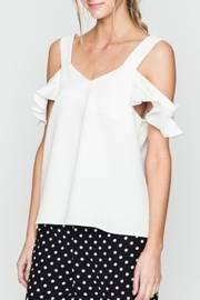  White Flutter Sleeve Top