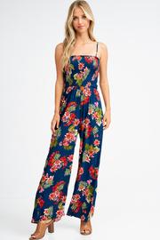  Smocked Floral Jumpsuit