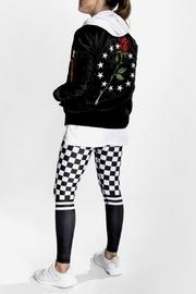  Embroidered Rose Bomber