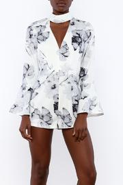  Bell Sleeve Floral Romper