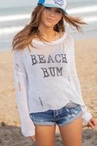  Beach-bum Distressed Sweater