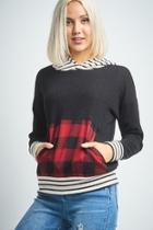  Stripe Check Hoodie