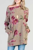  Long Floral Tunic