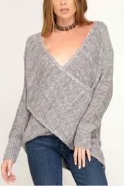  Surplice Knit Sweater