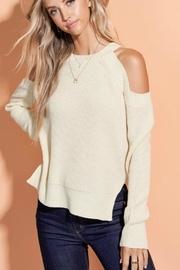  Cold Shoulder Sweater-top